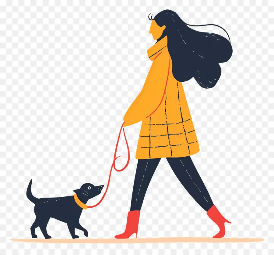 Mulher Passeando Com Cachorro，Cachorro PNG