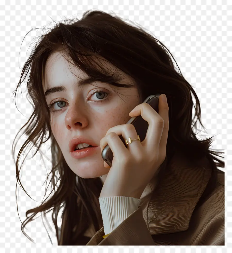 Mulher No Telefone，Telefone PNG