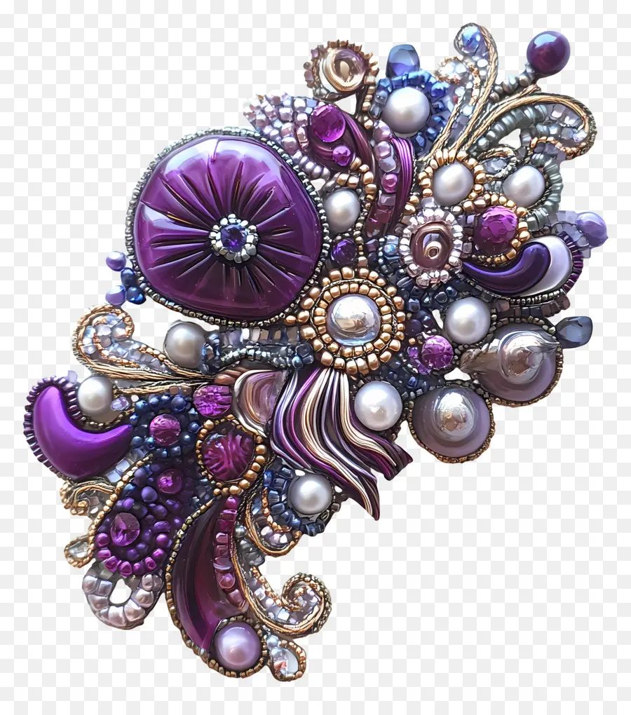 Broche，Broche Roxo PNG