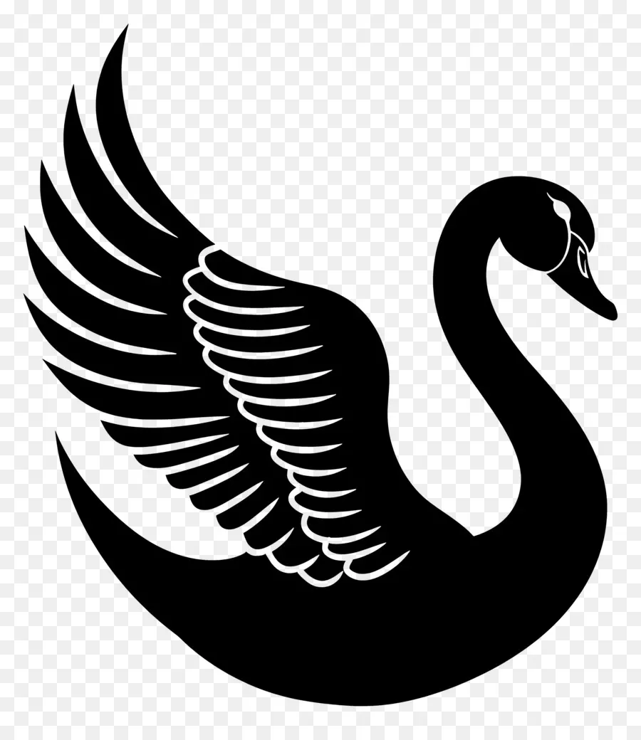 Silhueta De Cisne，Cisne PNG