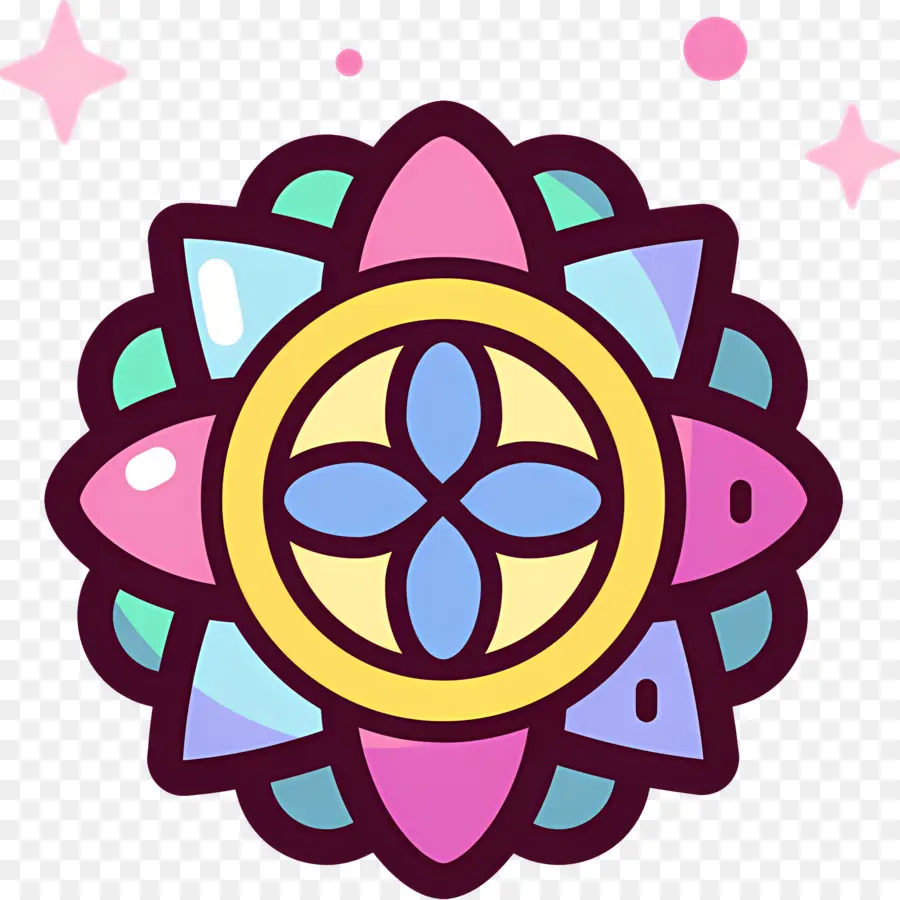 Mandala，Colorido PNG