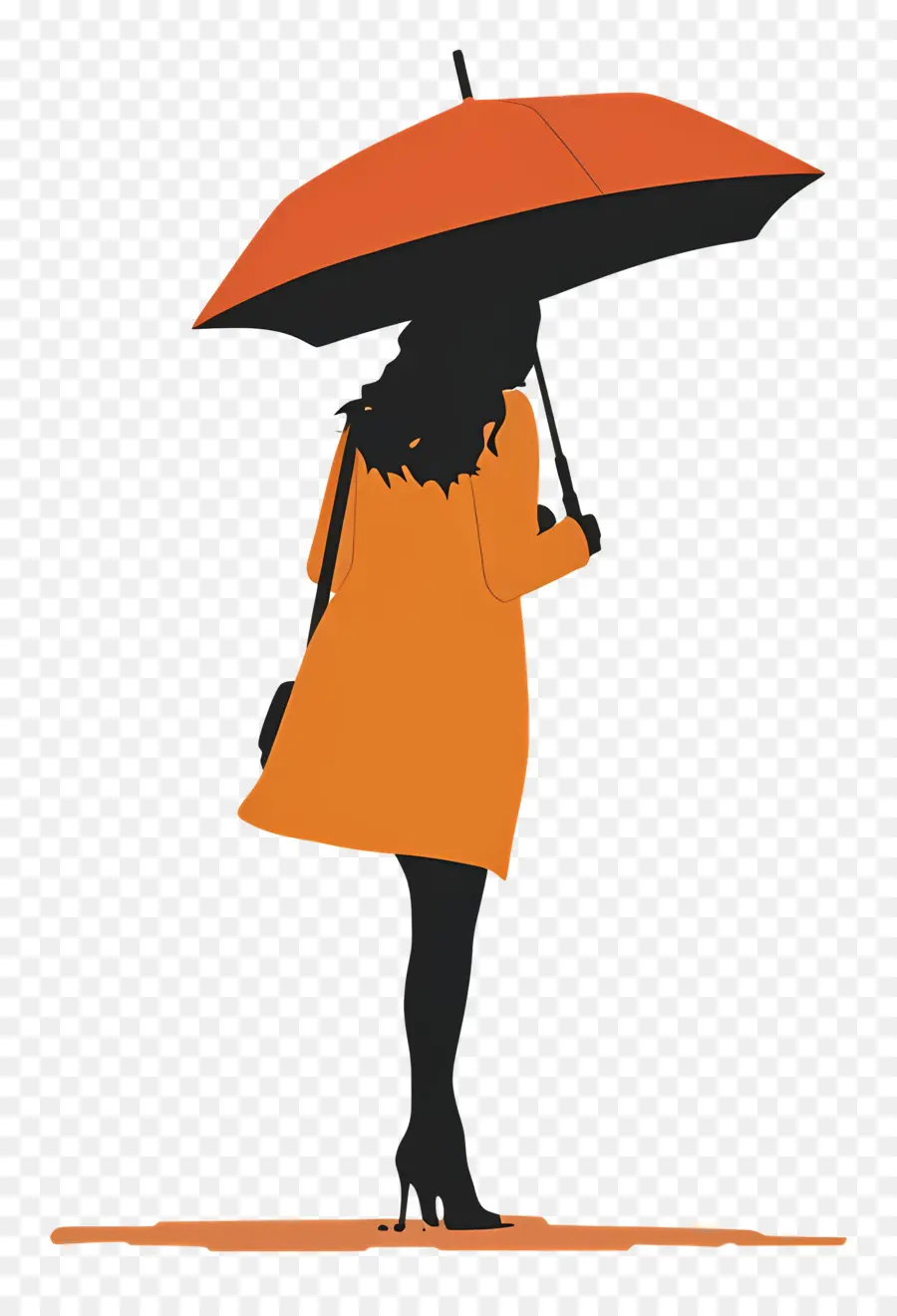 Mulher Na Chuva，Mulher Com Guarda Chuva PNG