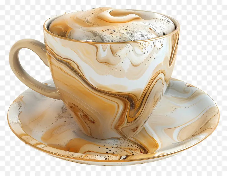 Capuccino，Taça De Mármore PNG