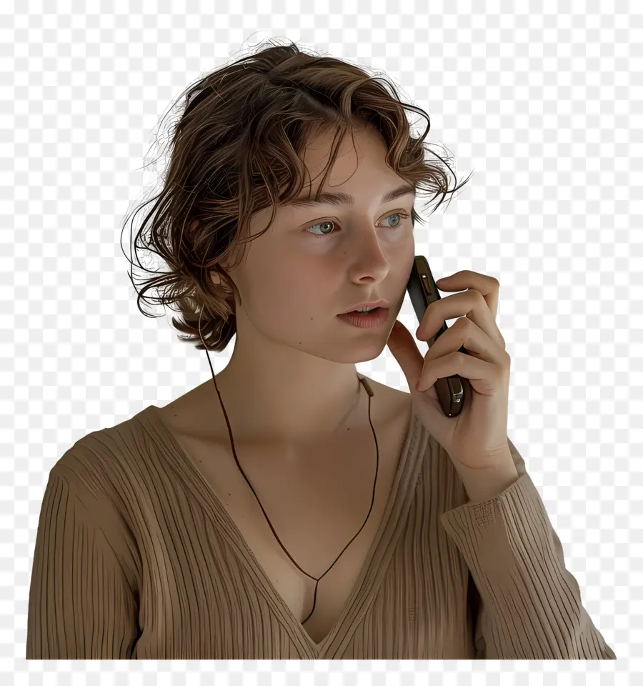 Mulher No Telefone，Mulher PNG