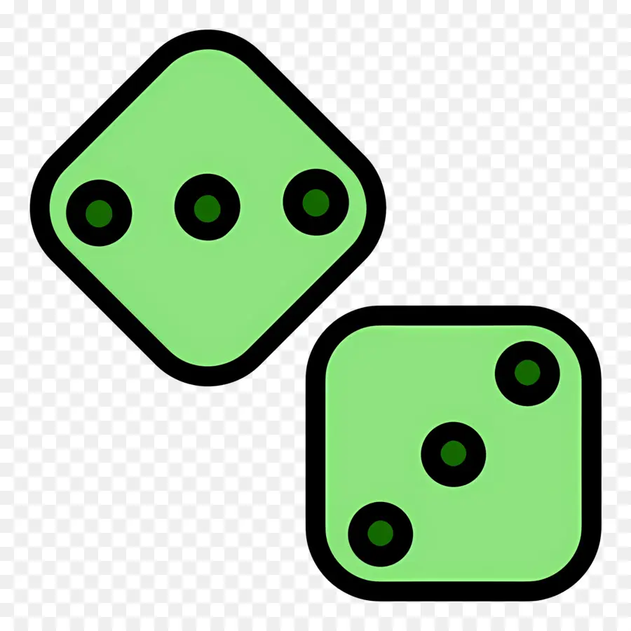 Dados De Cassino，Dados Verdes PNG