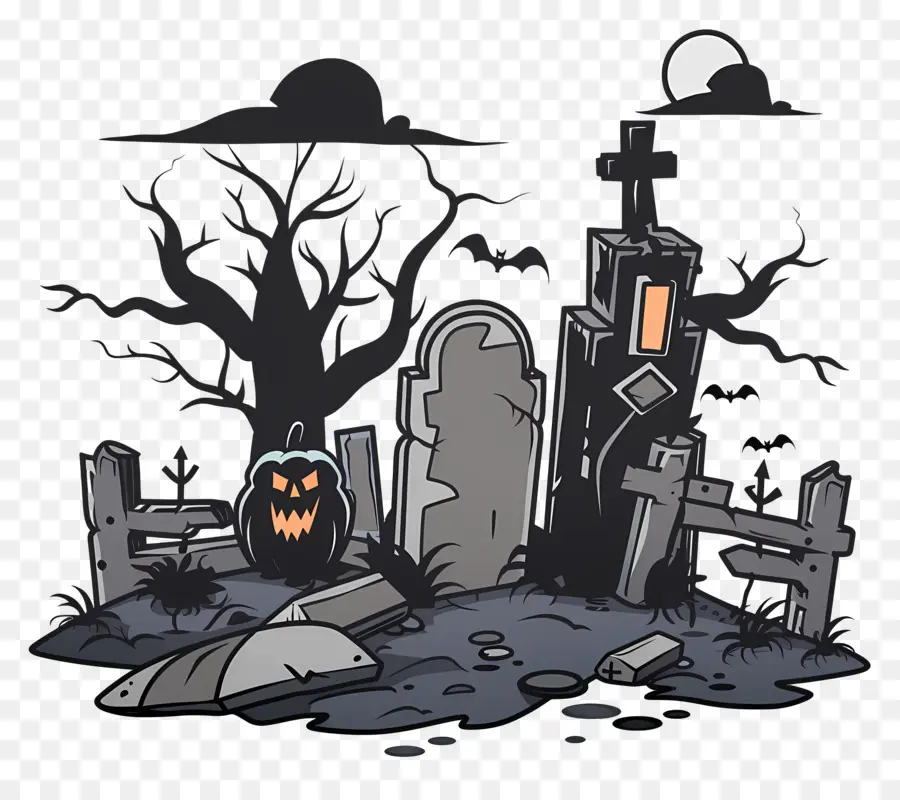 Cemitério De Halloween，Cemitério PNG