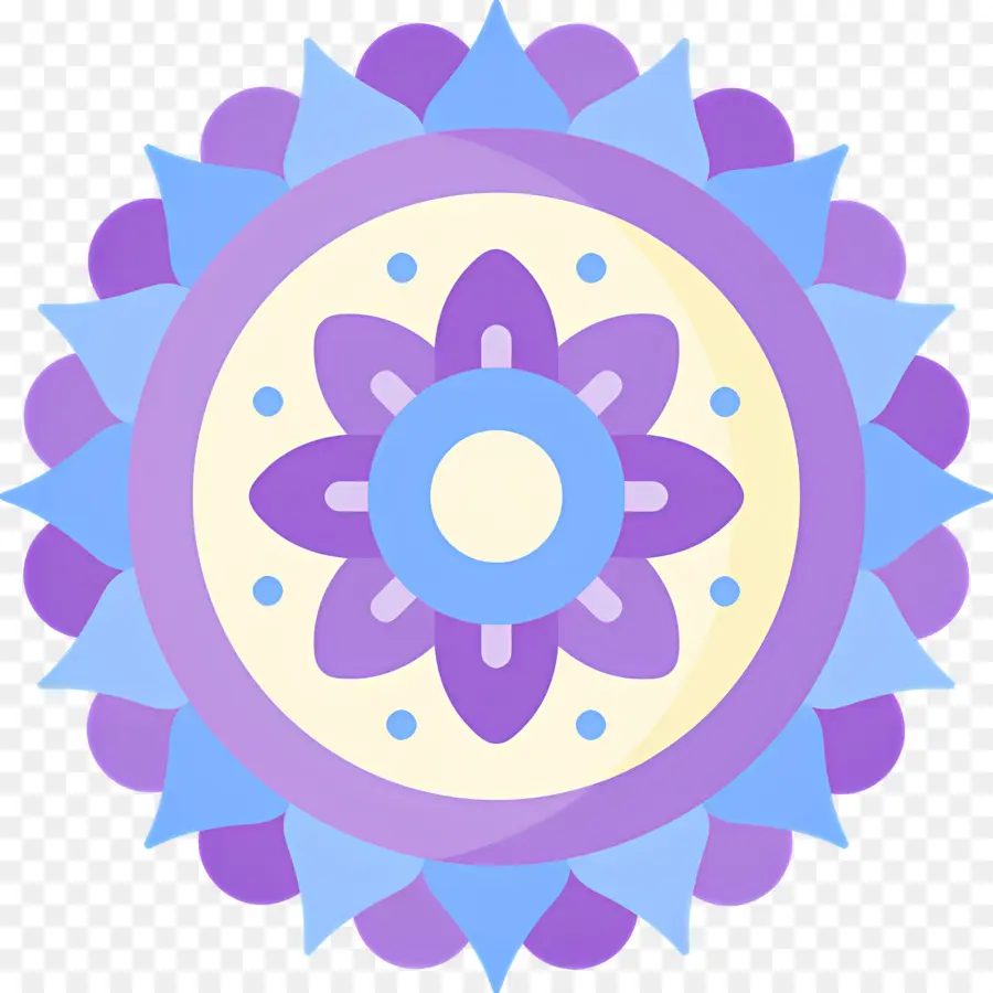 Mandala，Flor Colorida PNG