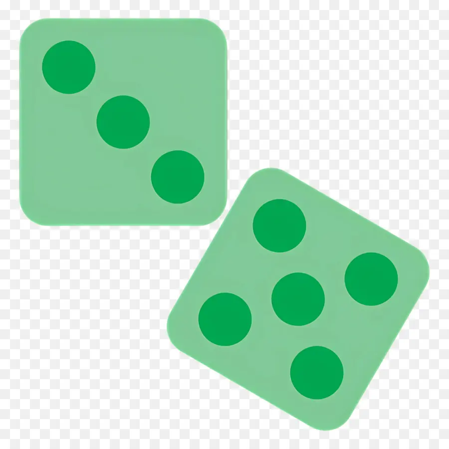 Dados De Cassino，Dados Verdes PNG