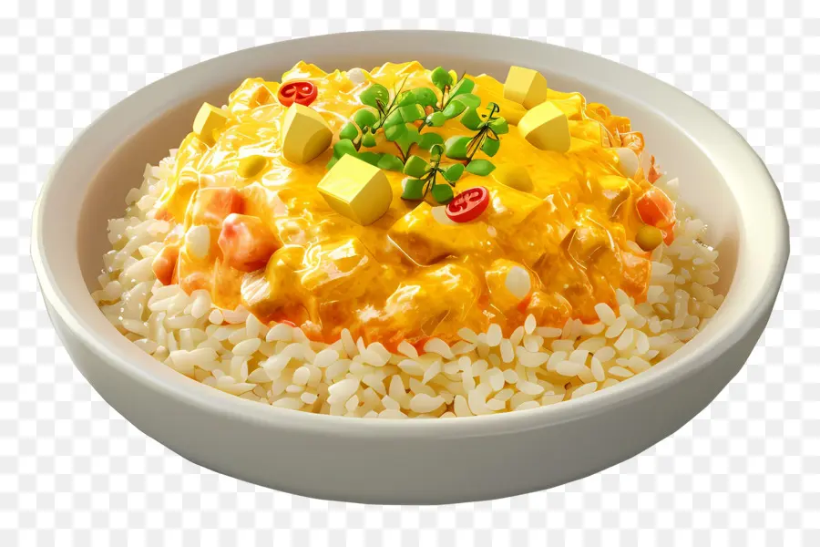 Arroz Com Curry，Prato De Arroz PNG