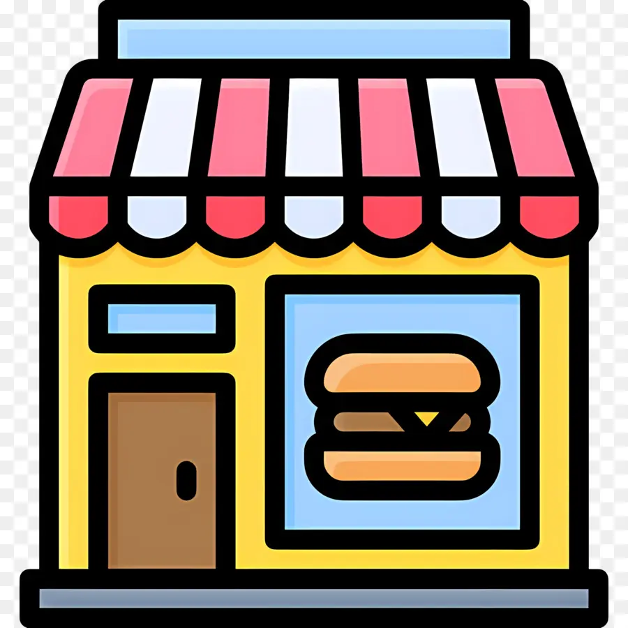 Loja De Fast Food，Casa Pequena E Fofa De Doodle PNG