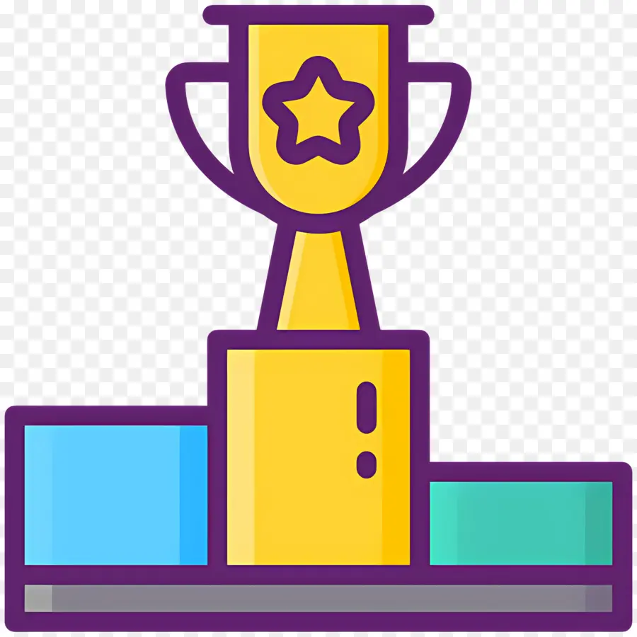 Pódio Do Troféu，Troféu PNG