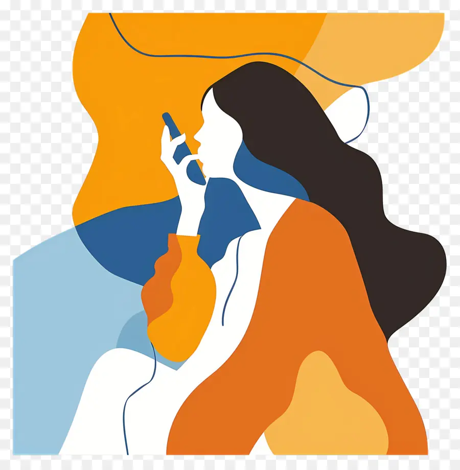 Mulher No Telefone，Mulher Com Telefone PNG