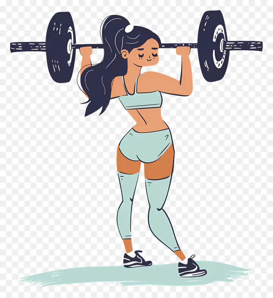 Mulher Fitness，Mulher Levantando Pesos PNG