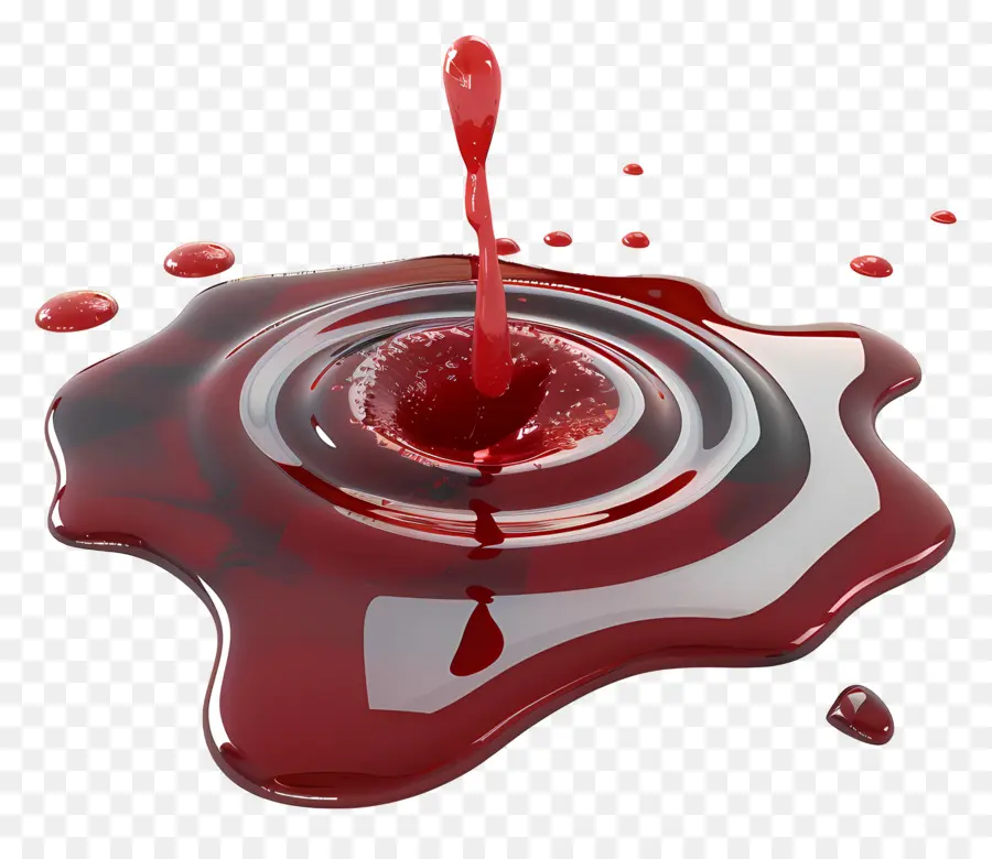 Poça De Sangue，Respingo De Tinta Vermelha PNG