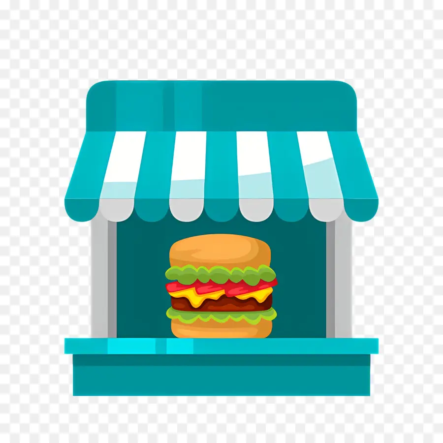 Loja De Fast Food，Casa Pequena E Fofa De Doodle PNG