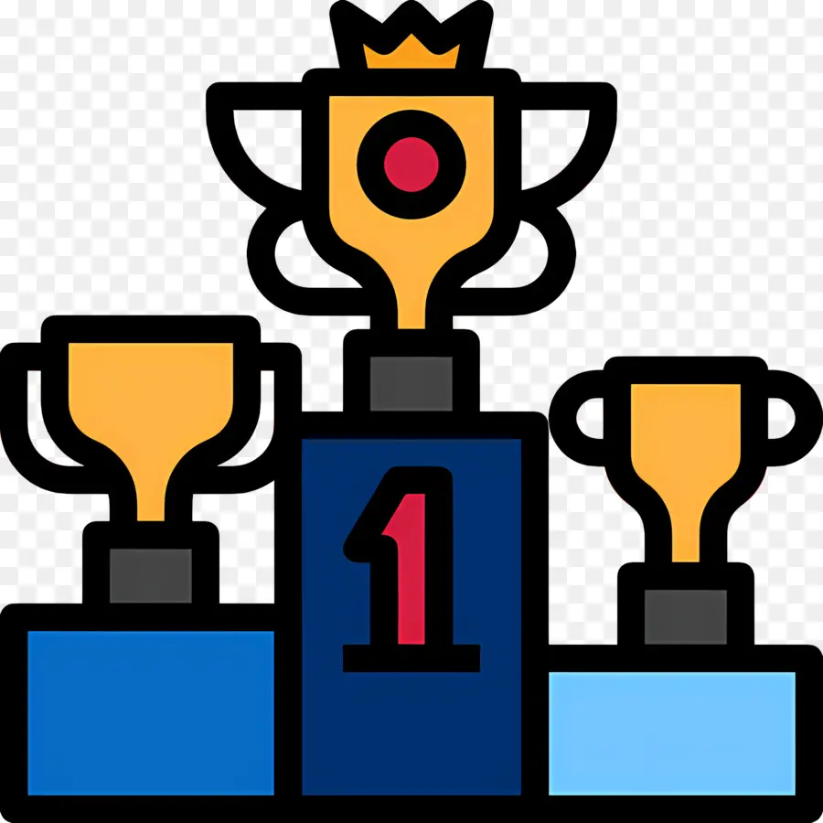 Pódio Do Troféu，Troféus PNG