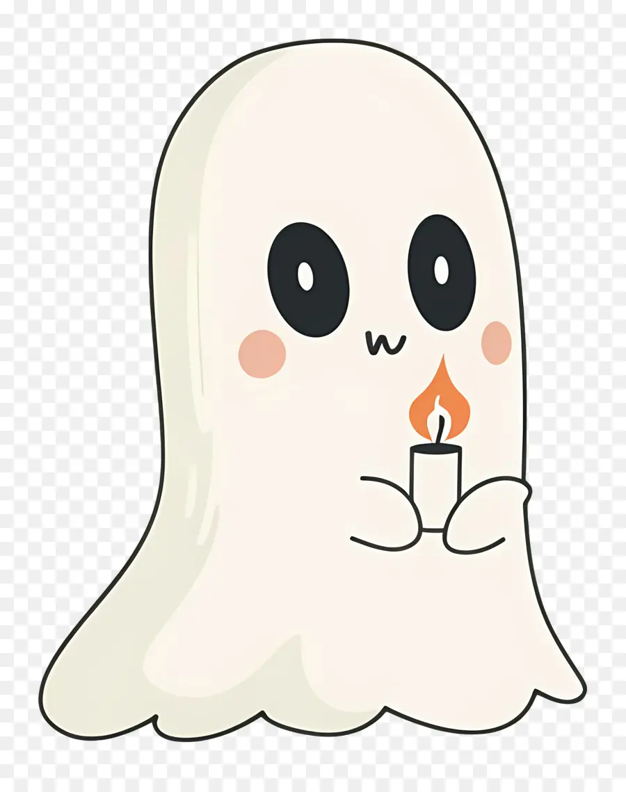 Vela Fantasma Dolorosa，Fantasma Fofo Com Vela PNG