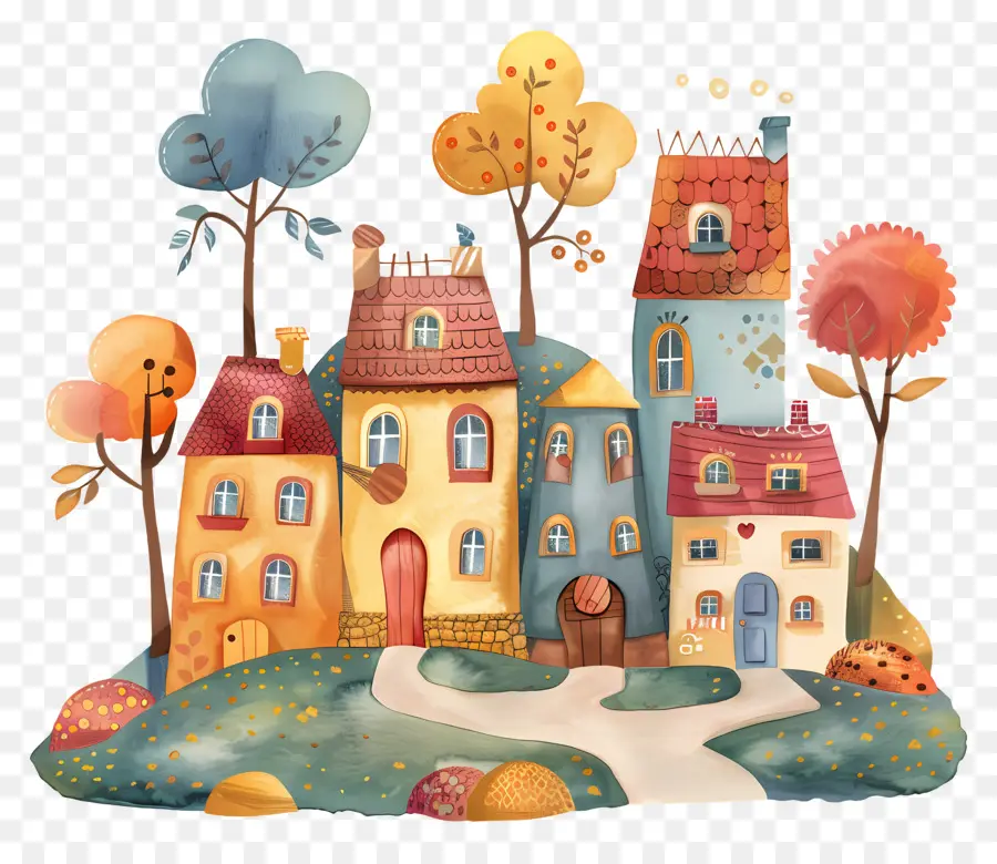 Casas De Campo，Casa Fofa De Doodle PNG