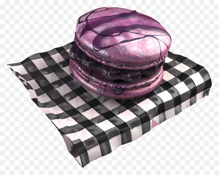 Macarrão，Macaron Roxo PNG