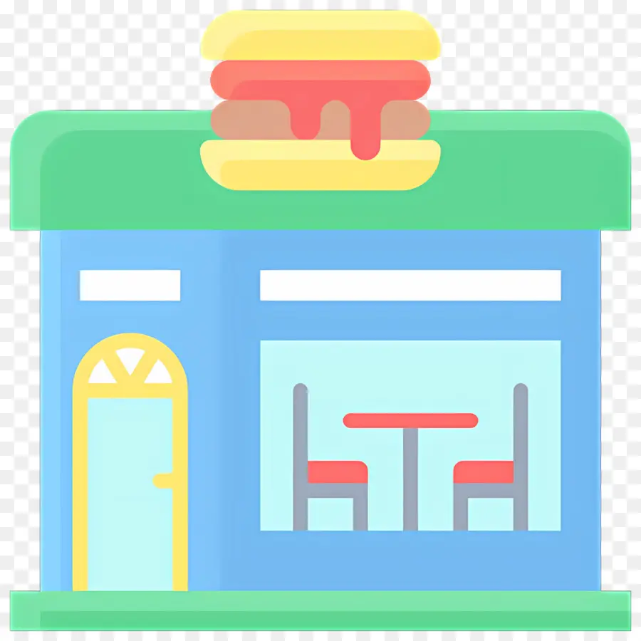 Loja De Fast Food，Casa Pequena E Fofa De Doodle PNG