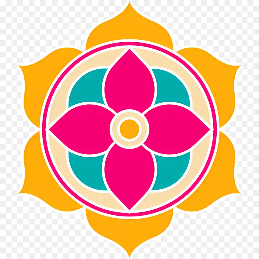 Mandala，Mandala Colorida PNG