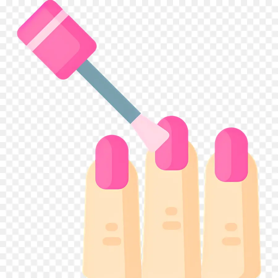 Salões De Manicure，Esmalte Rosa PNG