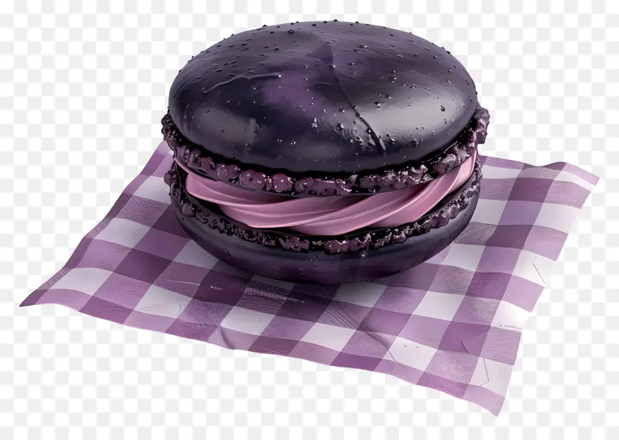 Macarrão，Macaron Roxo PNG