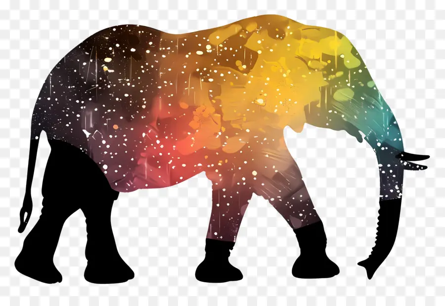 Silhueta De Elefante，Elefante Geométrico PNG