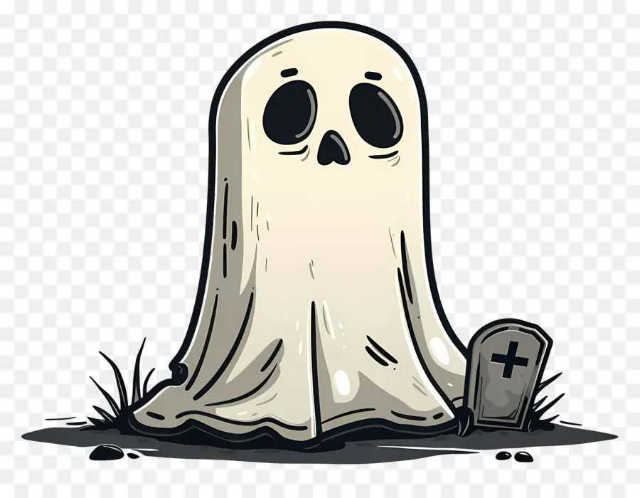 Lápide Fantasma De Halloween，Fantasma PNG