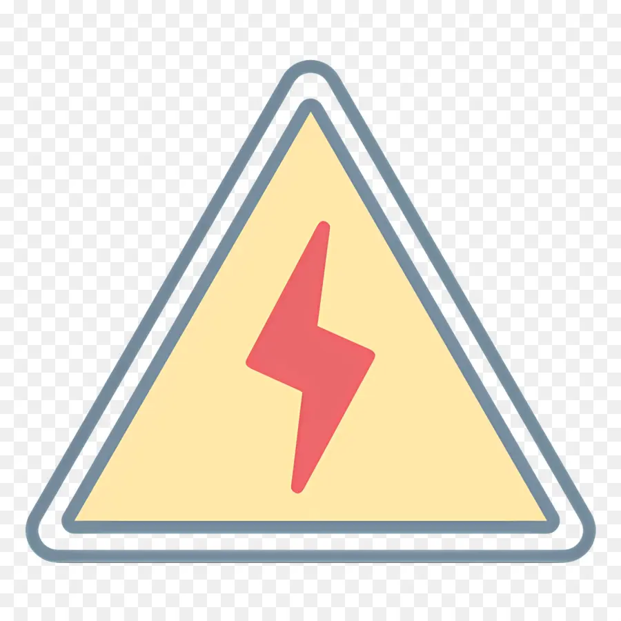 Aviso Elétrico，Relâmpago Amarelo PNG