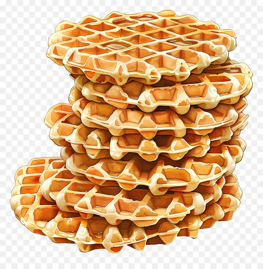 Pilha De Waffles，Waffles PNG