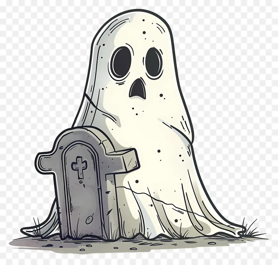 Lápide Fantasma De Halloween，Fantasma PNG