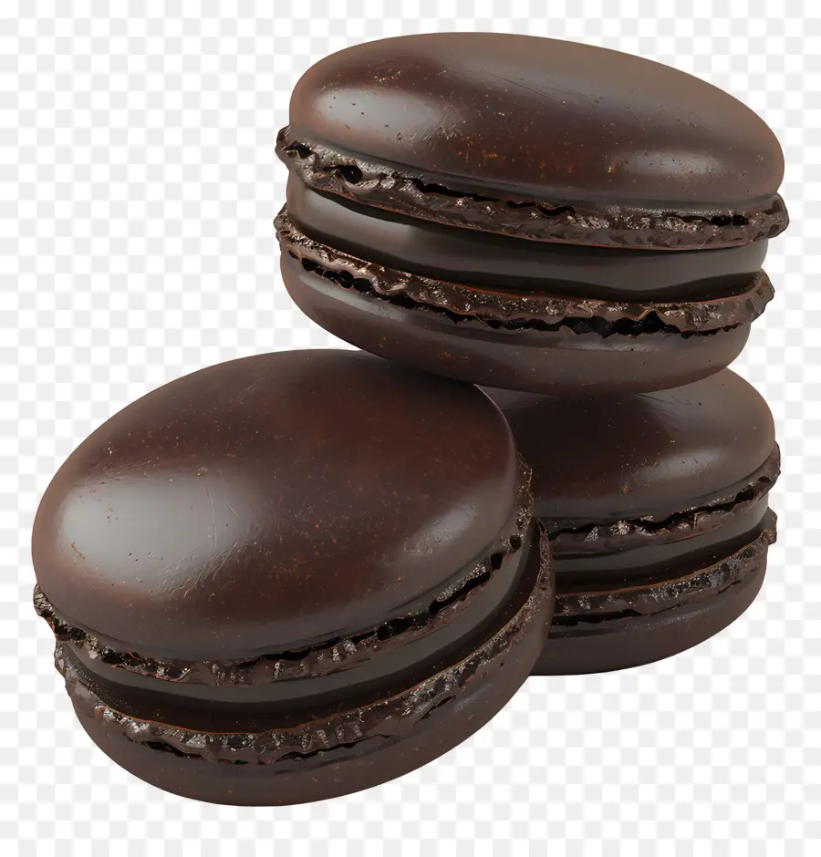 Macarons De Chocolate，Sobremesa PNG