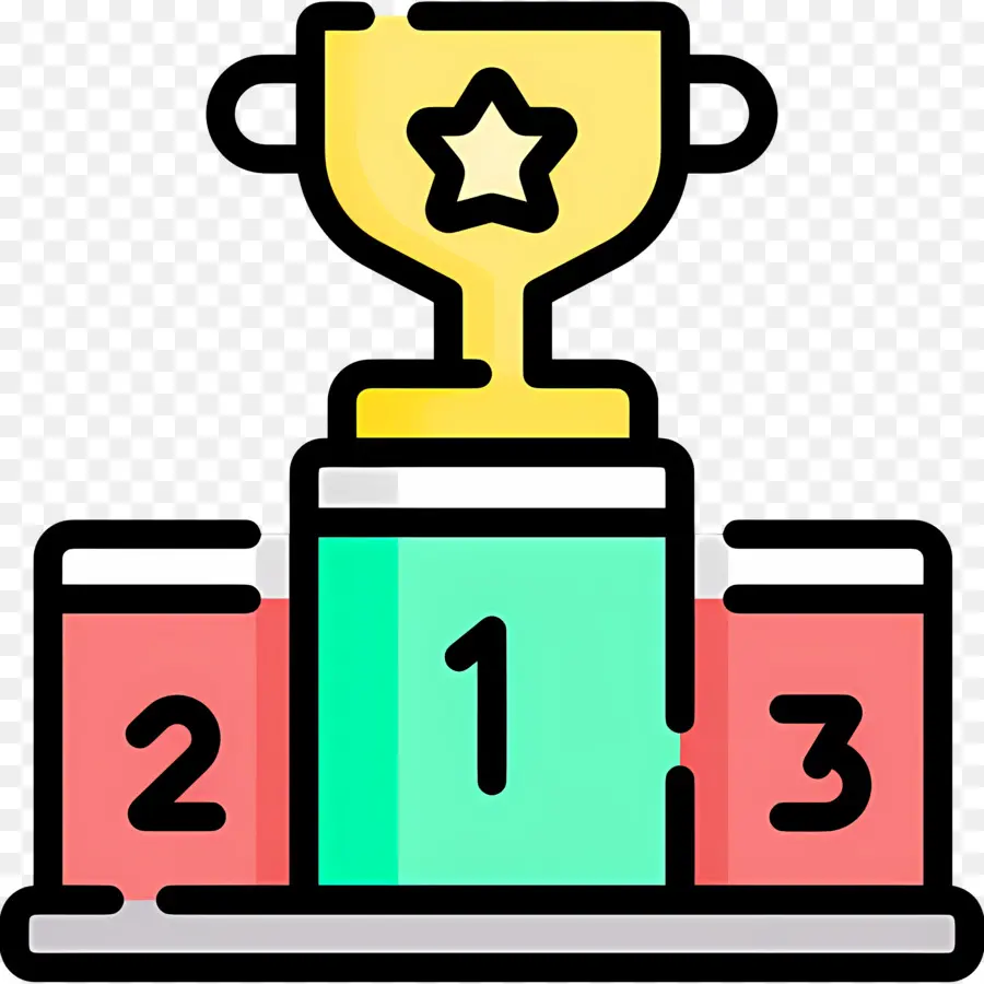 Pódio Do Troféu，Troféu PNG