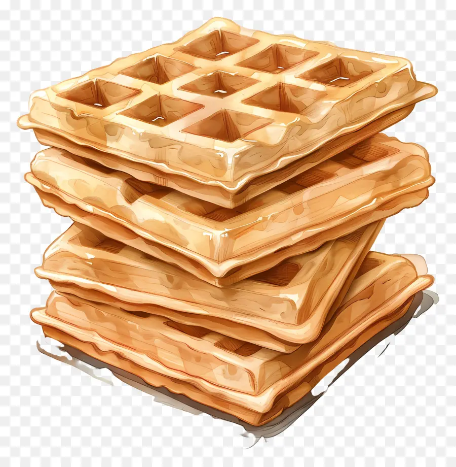 Pilha De Waffles，Waffles PNG