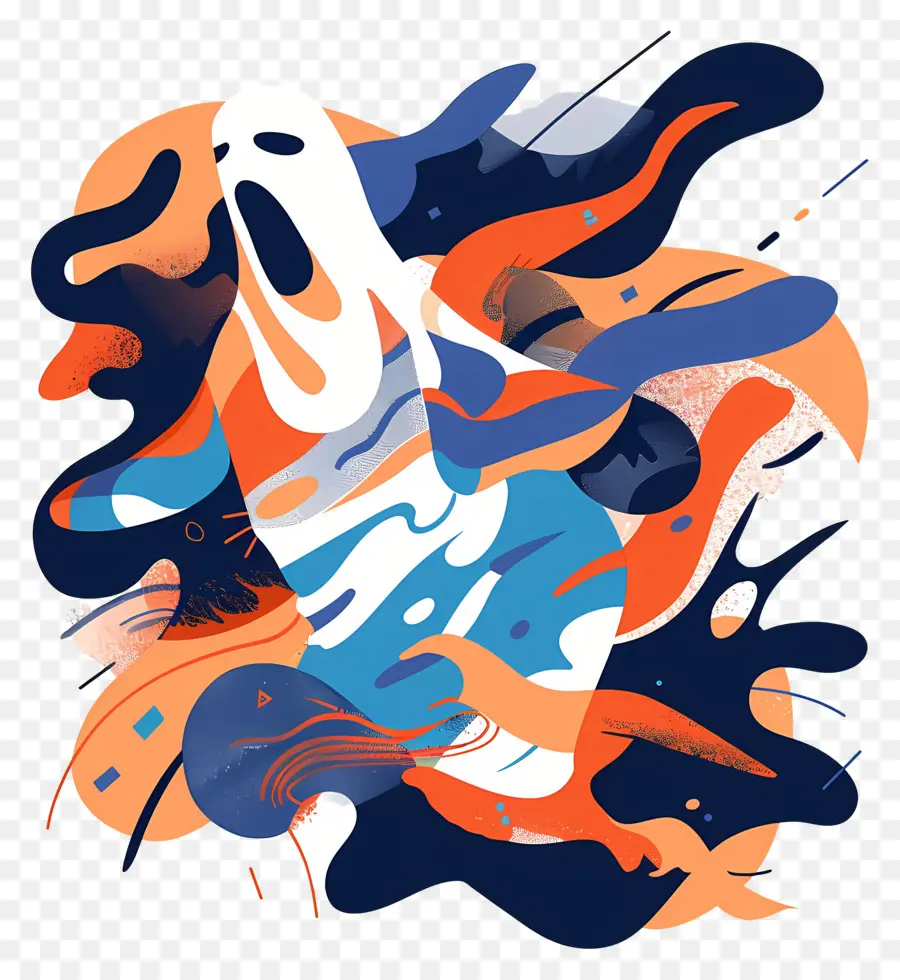 Fantasma Assustador，Arte Abstrata PNG