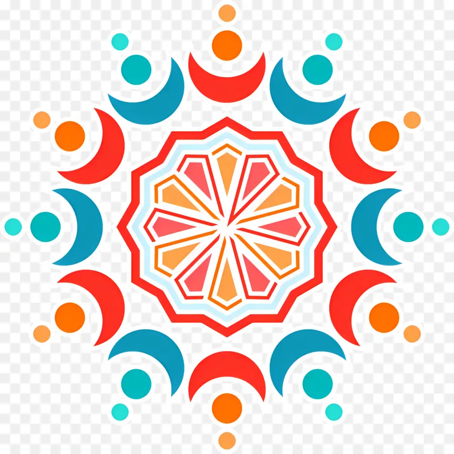 Mandala，Colorido PNG