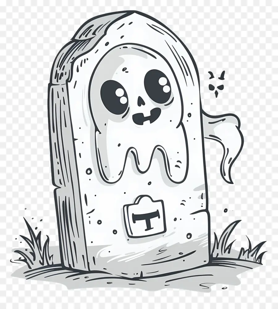 Lápide Fantasma De Halloween，Lápide Fantasma PNG