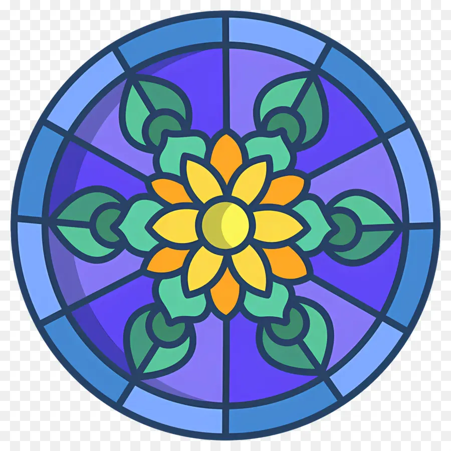 Mandala，Flor De Vitral PNG