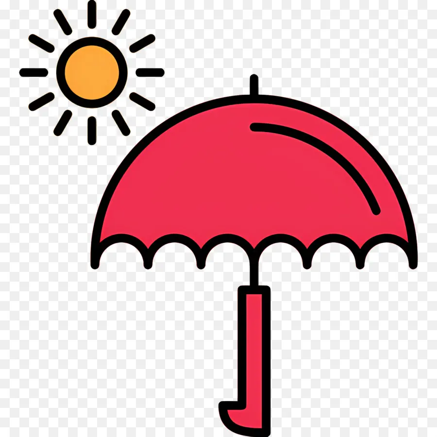 Guarda Sol，Guarda Chuva Vermelho PNG