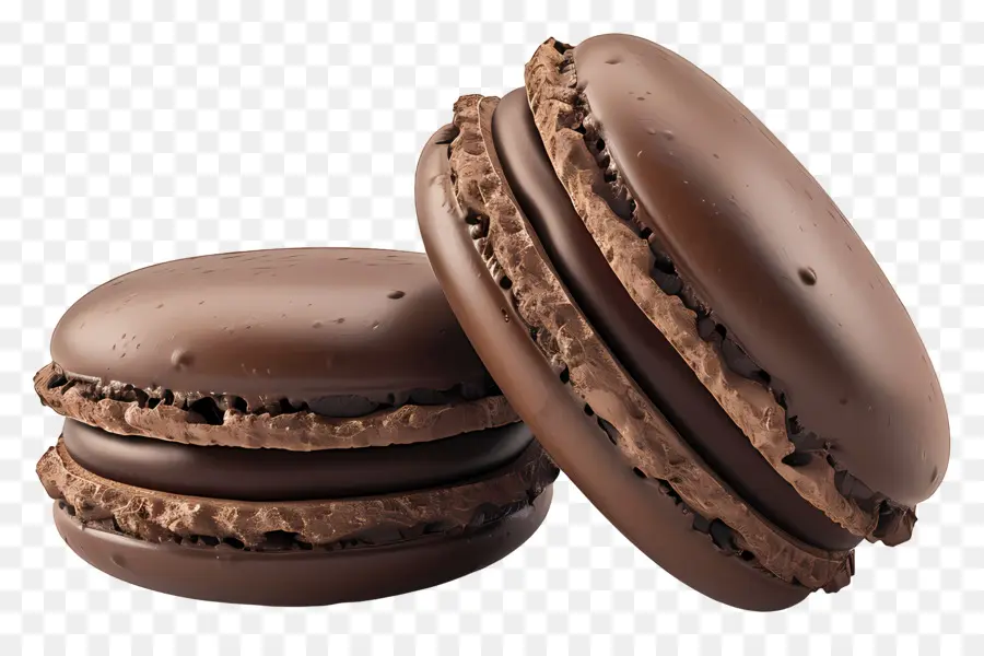 Macarons De Chocolate，Sobremesa PNG