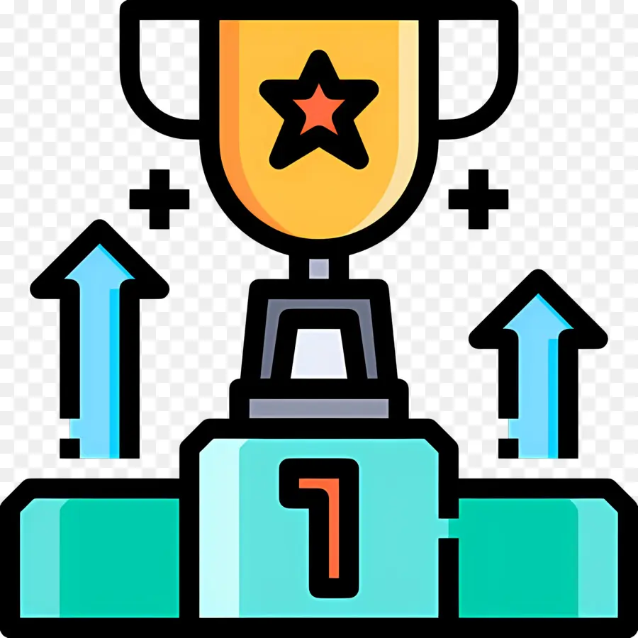 Pódio Do Troféu，Troféu PNG