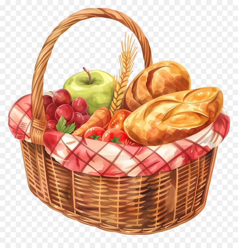 Cesta De Comida，Cesta De Frutas PNG