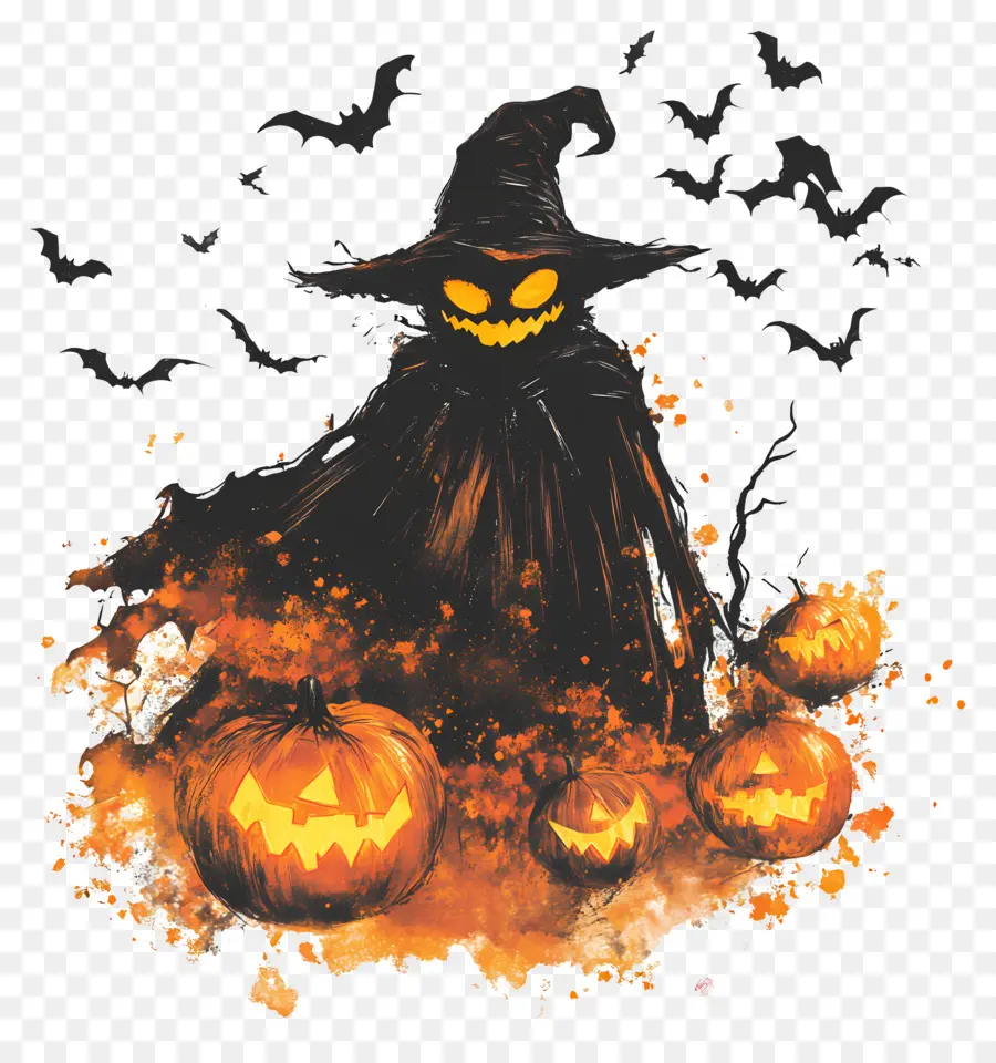 Dia Das Bruxas，Espantalho De Halloween PNG