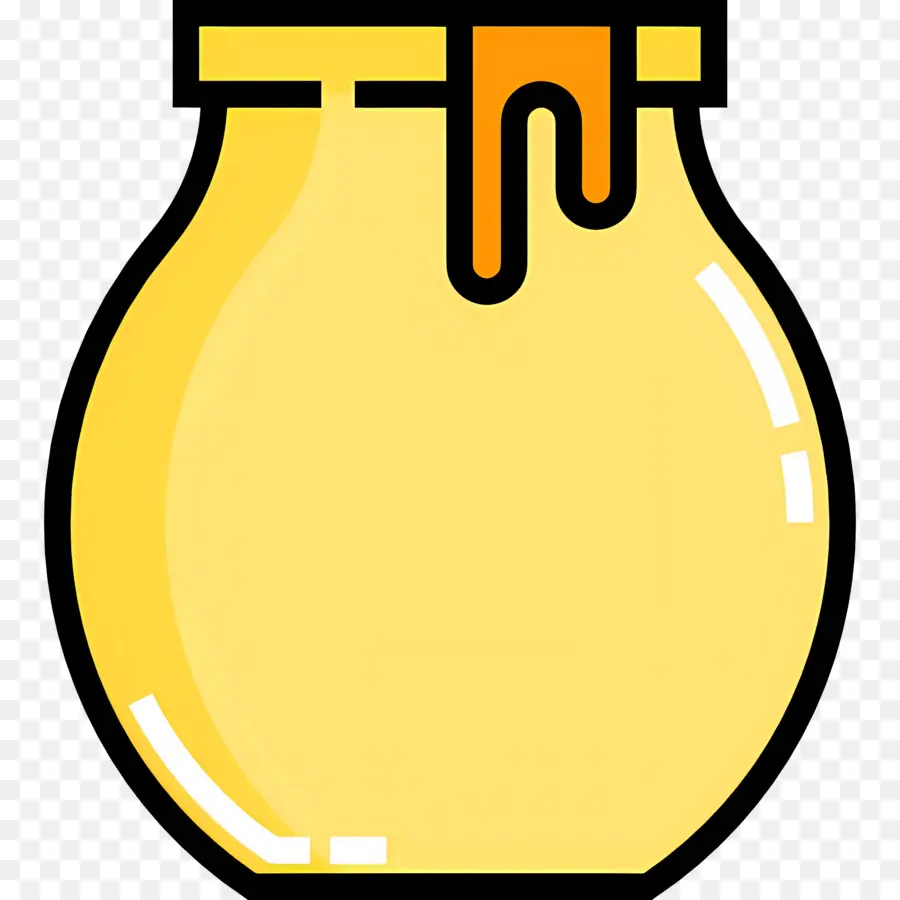 Pote De Mel，Pote De Mel Amarelo PNG