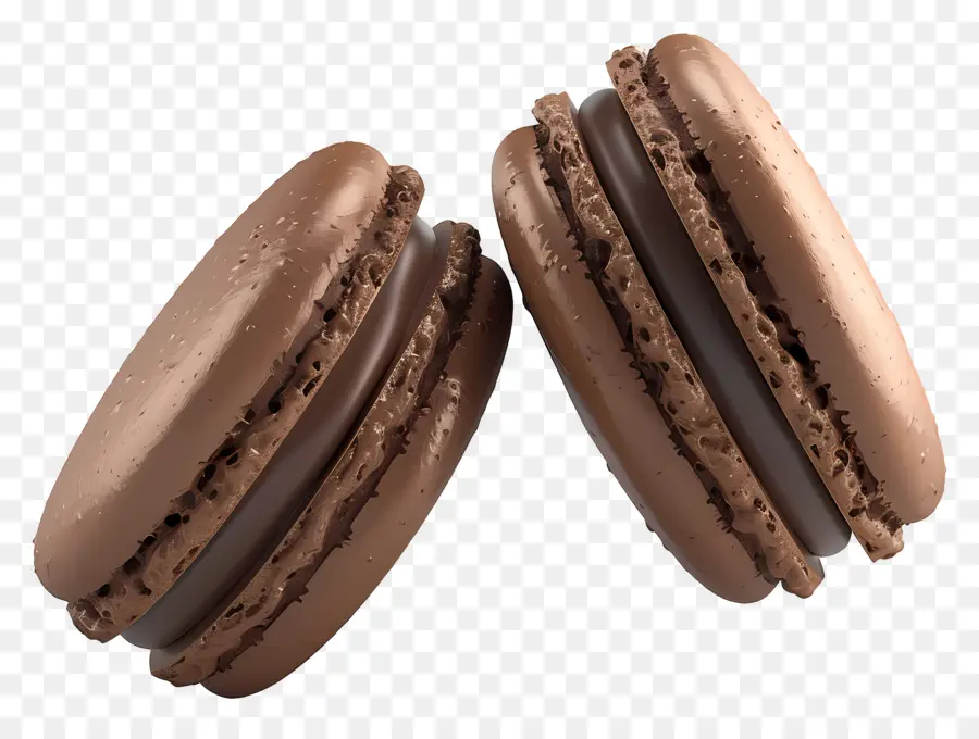 Macarons De Chocolate，Sobremesa PNG