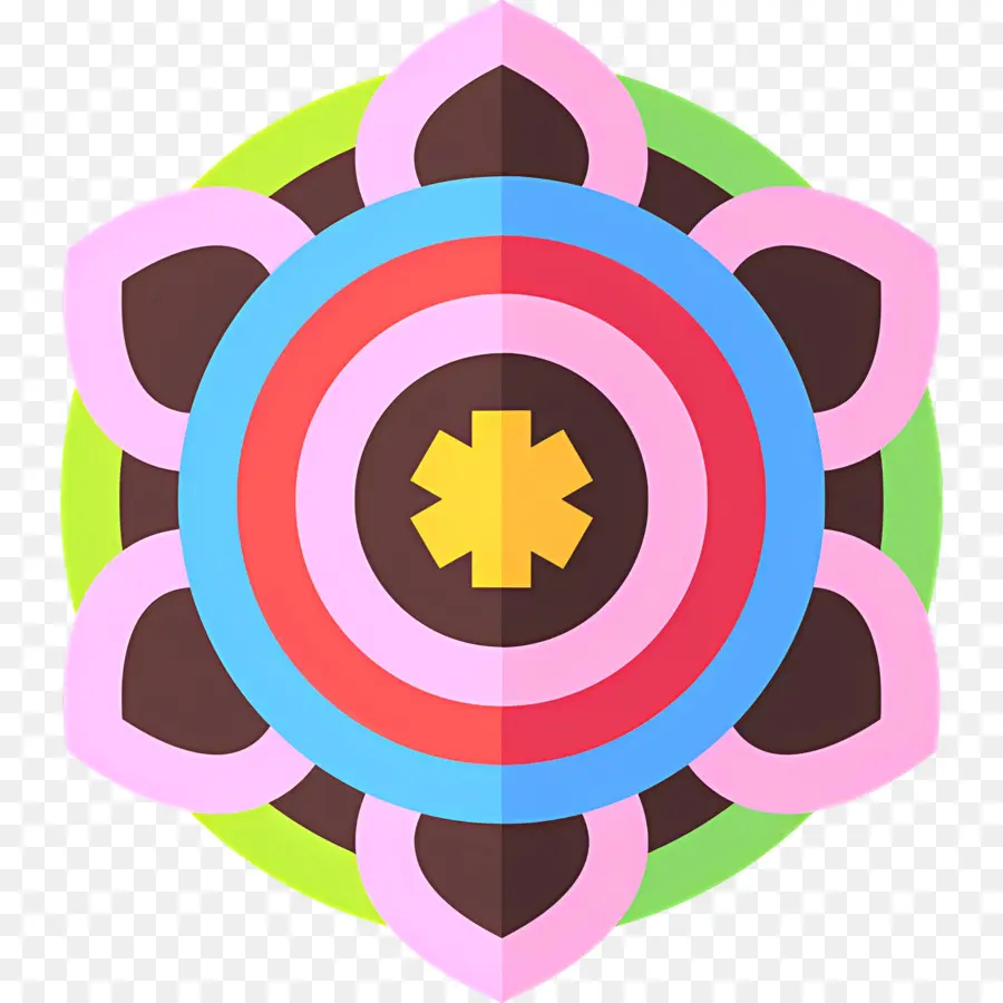 Mandala，Mandala Colorida PNG