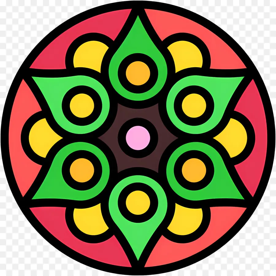 Mandala，Mandala Colorida PNG