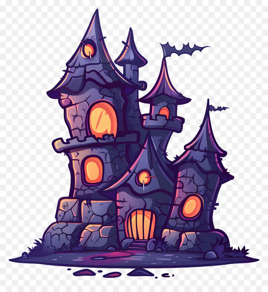 Castelo Assustador De Halloween，Casa Assombrada PNG