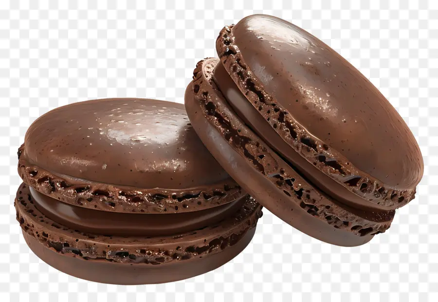 Macarons De Chocolate，Sobremesa PNG